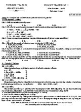 Bộ đề kiểm tra học kỳ II môn Hóa học Lớp 10 - Năm học 2014-2015 - Trường THPT Đa Phúc (Có đáp án)